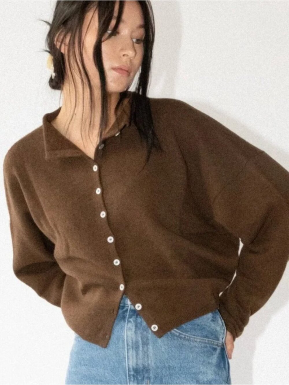 James Street Co Peri Shruken Cardi